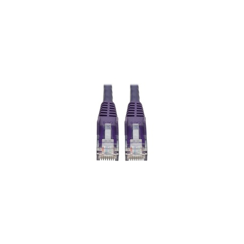 Tripp Lite Cat6 Gigabit Snagless Molded UTP Patch Cable, Purple, 1 ft