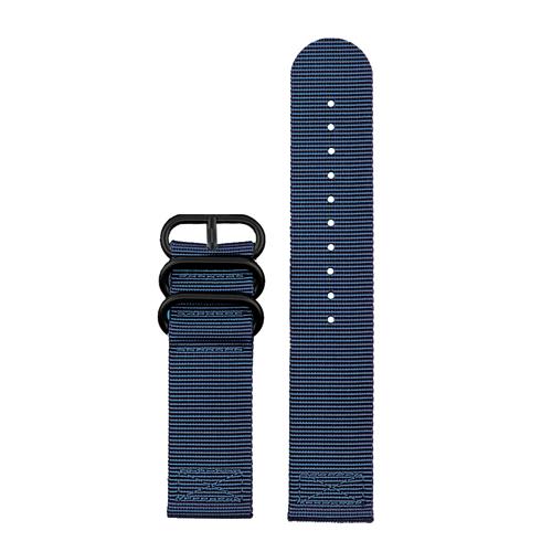 StrapsCo Nylon Band Strap for Suunto Core w/ Matte Black Buckle in Blue
