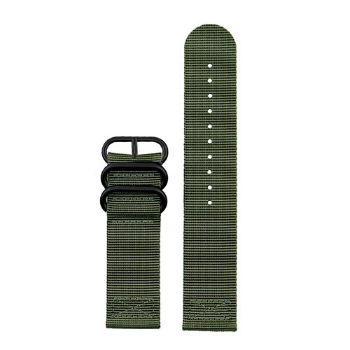 StrapsCo Nylon Band Strap for Suunto Core w/ Matte Black Buckle in Green