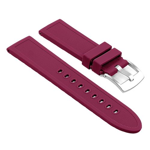StrapsCo Thick Silicone Band Strap for Suunto Core, Essential, and Traverse with Brushed Stailess Steel Buckle in White