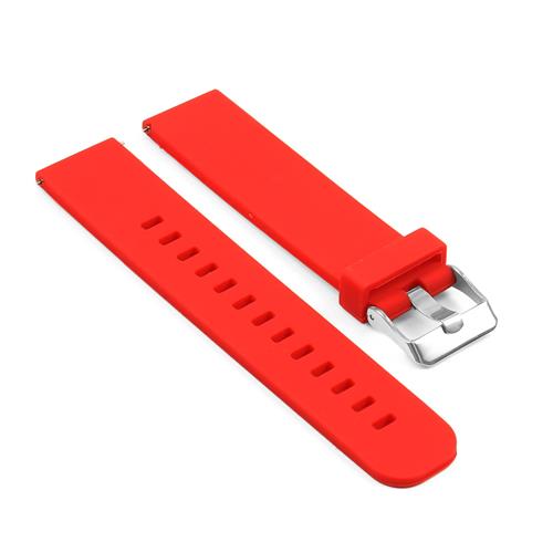 STRAPSCO  Silicone Rubber 20MM Quick Release Watch Strap Band for Huawei In In Red