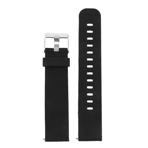 StrapsCo Silicone Rubber 18mm Quick Release Watch Strap Band for Huawei in Black