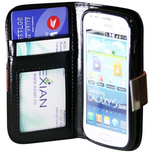 Étui souple ajusté d’Exian pour Galaxy Ace de Samsung - Noir