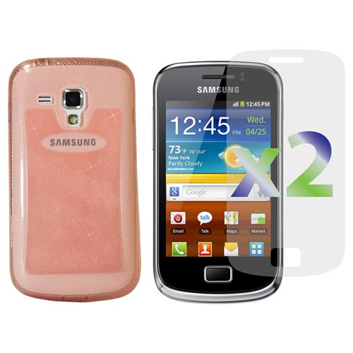 EXIAN  Fitted Soft Shell Case for Samsung Galaxy Ace - In Pink