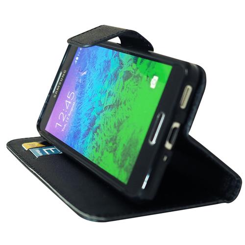 Exian Fitted Soft Shell Case for Samsung Galaxy Alpha - Black