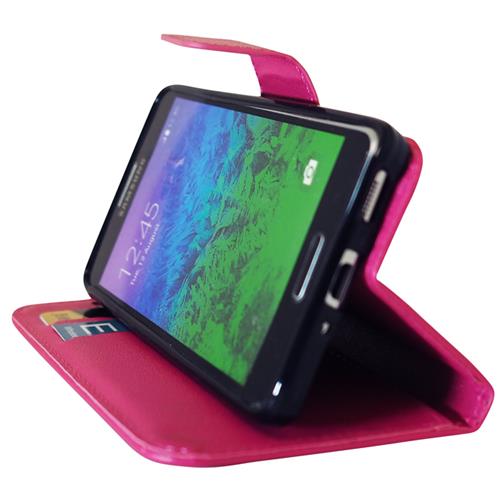 Exian Fitted Soft Shell Case for Samsung Galaxy Alpha - Hot Pink