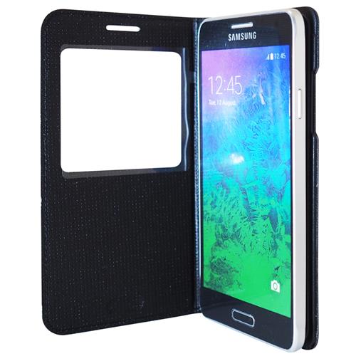 Exian Fitted Soft Shell Case for Samsung Galaxy Alpha - Black