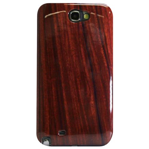 Exian Samsung Galaxy Note 2 Hard Plastic Case Exian Design Wood Pattern Brown