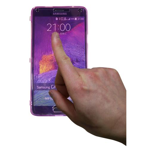 Exian Fitted Soft Shell Case for Samsung Galaxy Note 4 - Purple