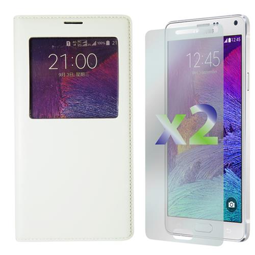 Exian Fitted Soft Shell Case for Samsung Galaxy Note 4 - White