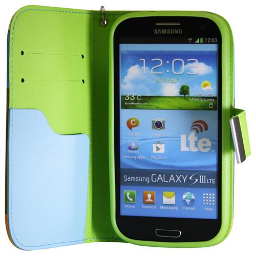 Étui souple ajusté d’Exian pour Galaxy S3 de Samsung - Bleu