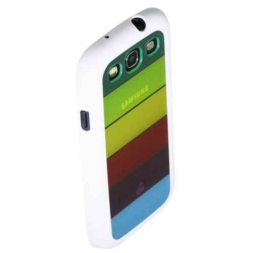 Exian Fitted Soft Shell Case for Samsung Galaxy S3 - White