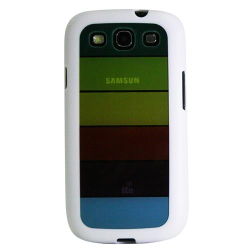 Étui souple ajusté d'Exian pour Galaxy S3 de Samsung - Blanc