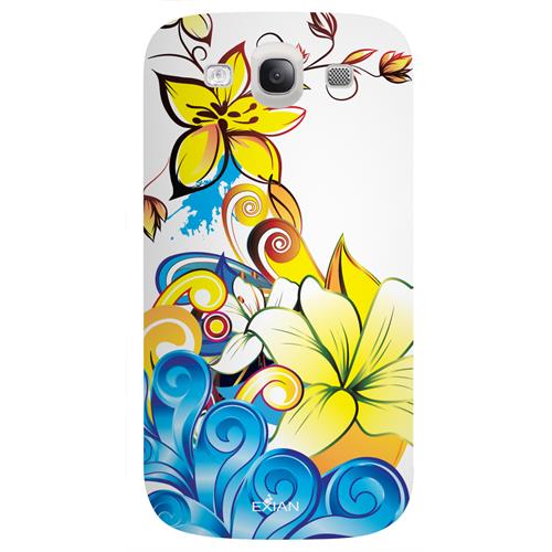 Exian Fitted Soft Shell Case for Samsung Galaxy S3 - Yellow/Blue