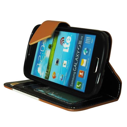 Exian Fitted Soft Shell Case for Samsung Galaxy S3 - Beige/White