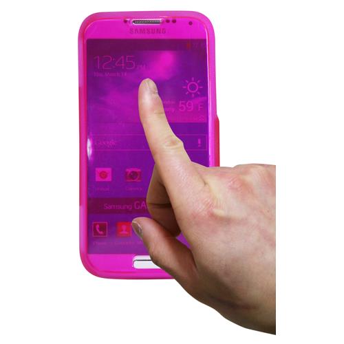 Exian Fitted Soft Shell Case for Samsung Galaxy S4 - Pink