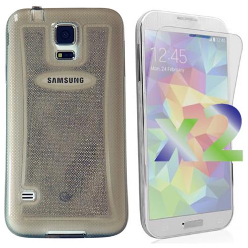 Exian Fitted Soft Shell Case for Samsung Galaxy S5 - Grey