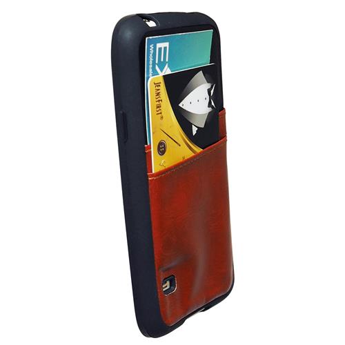 Exian Fitted Soft Shell Case for Samsung Galaxy S5 - Black/Brown