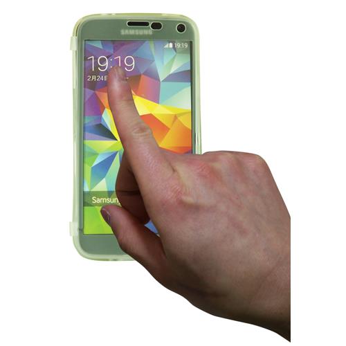 Étui souple ajusté d’Exian pour Galaxy S5 de Samsung - Vert