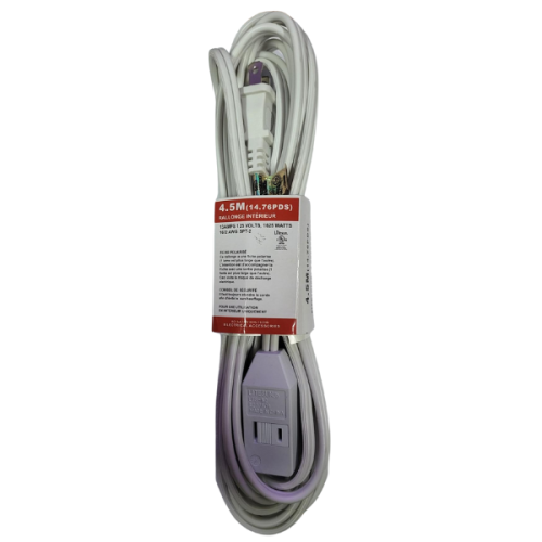 WELLSON 4.5M ELECTRICAL EXTENSION CORD WITH 3 OUTLETS-10 PACK