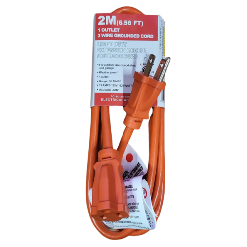 WELLSON 2M HEAVY DUTY ELECTRICAL OUTDOOR EXTENSION CORD -5 PACK