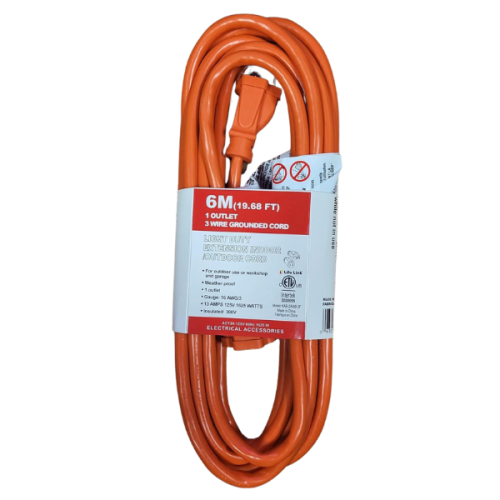 RALLONGE ÉLECTRIQUE D’EXTÉRIEUR ROBUSTE 6 M DE WELLSON, PAQ. 5