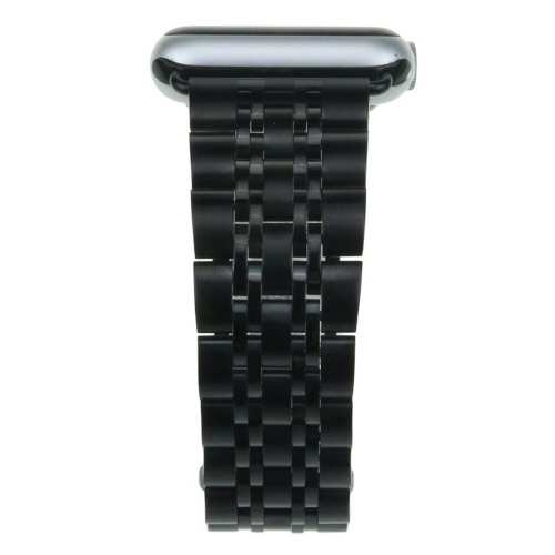 StrapsCo Stainless Steel Link Watch Band Strap for Apple Watch Series 1/2/3/4 - 38mm - Black