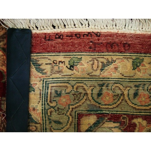 Ahmedani Love Flowers Exclusive Designed Hand Knotted Fine Carpet 9.1' x 12.3' Area Rug - Red