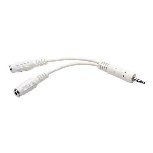 TRIPP LITE  3.5MM Mini Stereo Cable Adapter Y Splitter M to 2X F 6 Inch In White