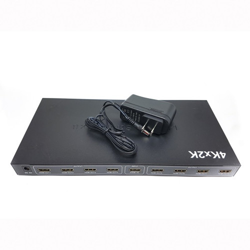 GlobalTone HDMI Active Splitter with 3D, HDCP & 4K Support 1 Input to 8 identical Outputs