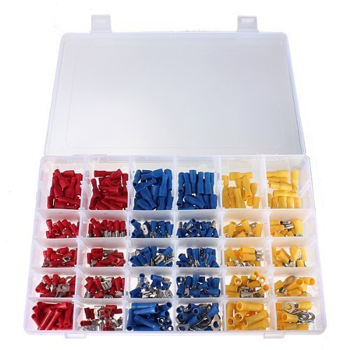 STANZ  (Tm) 480PCs Assorted Crimp Terminal Set Insulated Electrical Wiring Connector Kit
