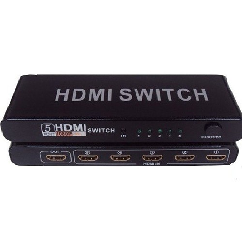 Speedex 5 Port 1 x 5 HDMI Switch Switcher Selector Splitter Hub for HDTV with IR remote
