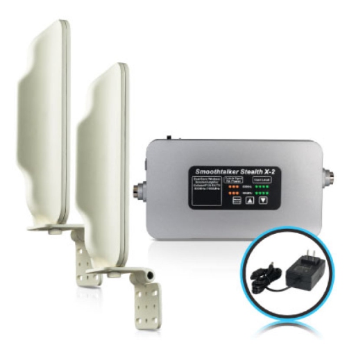 Image 1 of 2.. Smoothtalker Stealth X2 70db Extreme Power Dual-Band Building Cellular Signal booster Kit. Covers up to 18,000 sq. ft.