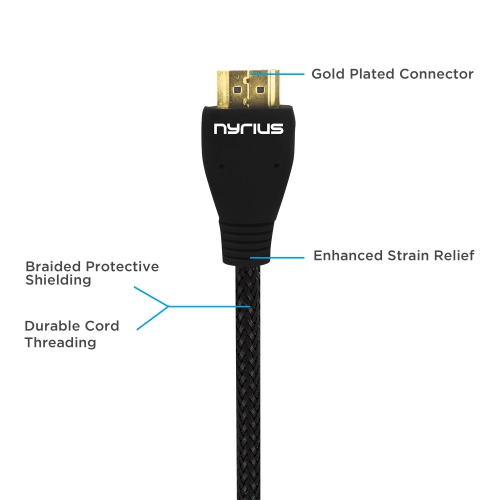 Nyrius ARIES Pro Wireless HDMI Transmitter & Receiver to Stream HD 1080p 3D Video & Bonus HDMI Cable