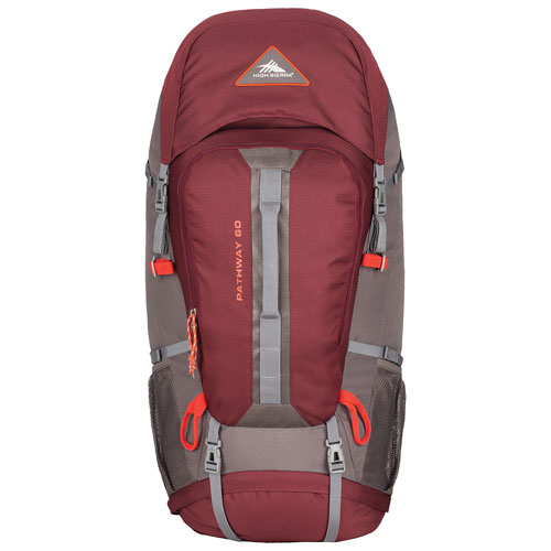 High Sierra Pathway 60L Backpack - Cranberry/Slate/Redrock