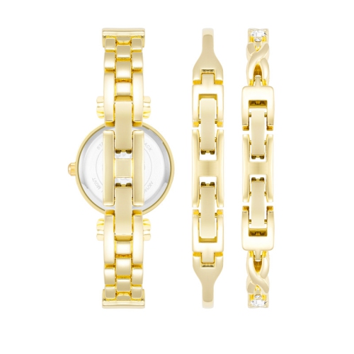 Anne Klein Mother of Pearl Dial Ladies Watch and Bracelet Set 1868GBST