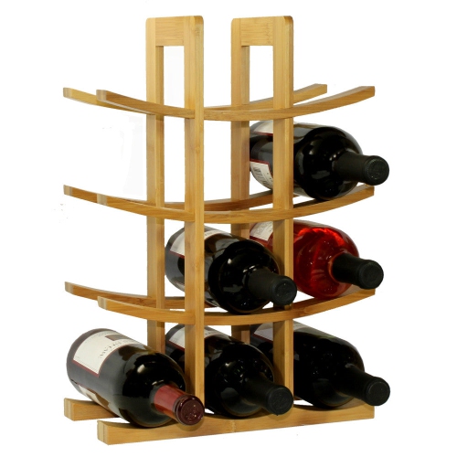 Oceanstar 12-Bottle Natural Bambbo Wine Rack WR1149