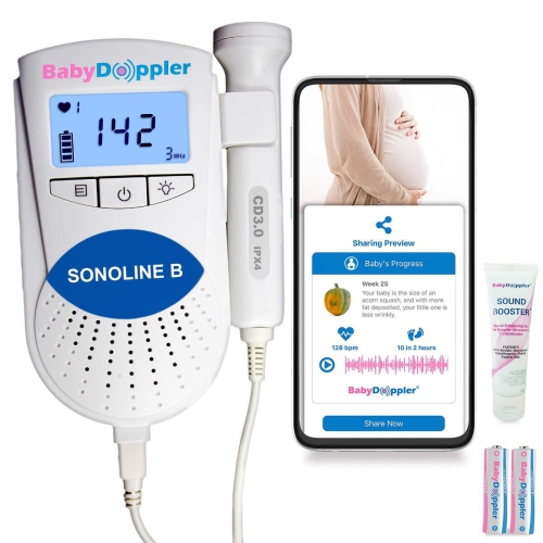 Sonoline B Blue with 3MHz Doppler Probe - The Authentic Fetal Doppler from Baby Doppler