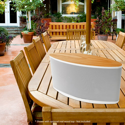 AxiomAir Portable Wireless Wifi Speaker - White with 9 Hour Battery