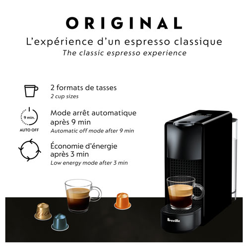 Nespresso Essenza Mini Espresso Machine by Breville - Piano Black