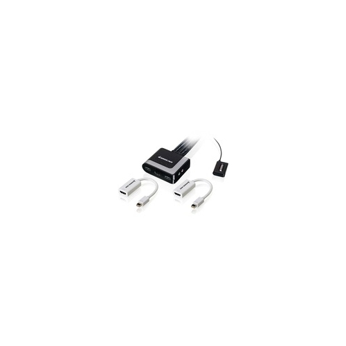 IOGEAR 2-Port HD Cable KVM with MiniDisplayPort Adapters Bundle