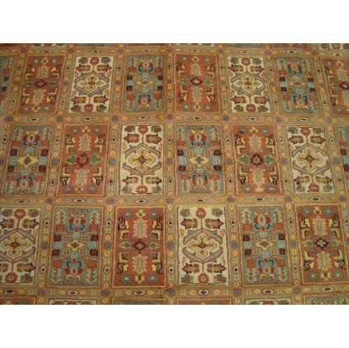 Bakhtiari Pestal Flower All Over Rectangle Area Rug Wool Silk Hand Knotted Carpet'