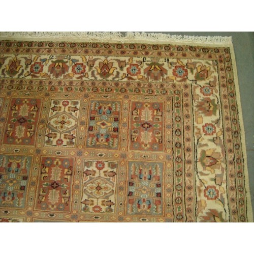 Bakhtiari Pestal Flower All Over Rectangle Area Rug Wool Silk Hand Knotted Carpet'