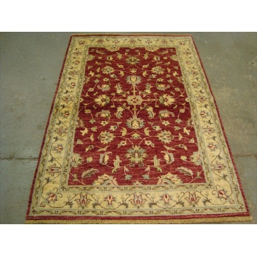 AHMEDANI  Chobi Mahal Zeigler Exclusive Vege Dyed Area Rug Hand Knotted Wool Carpet (5.11 X 4.1)'