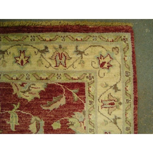 Chobi Mahal Zeigler Exclusive Vege Dyed Area Rug Hand Knotted Wool Carpet'