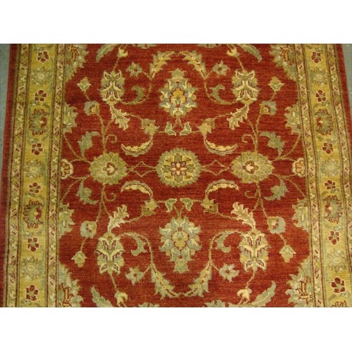 Ahmedani Exclusive Rare Vegetable Dyed Chobi Zeigler Mahal Hand Knotted Wool Carpet 6.0' x 3.11' Area Rug - Multi-Colour
