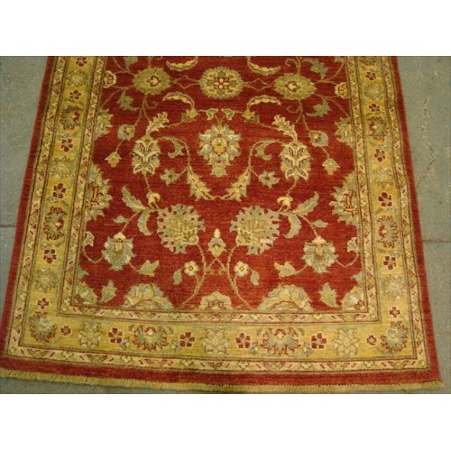 Ahmedani Exclusive Rare Vegetable Dyed Chobi Zeigler Mahal Hand Knotted Wool Carpet 6.0' x 3.11' Area Rug - Multi-Colour