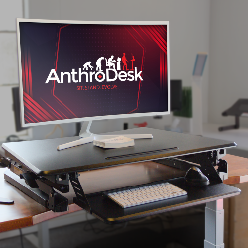 Standing Desk Riser, Dual Monitor Capable, High Lift Capacity, Height Adjustable From Sit to Stand Positions