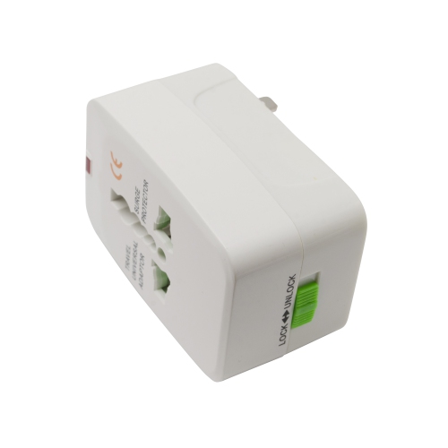 Universal Travel Adapter Power Adaptor Surge Protector All-in-One - White