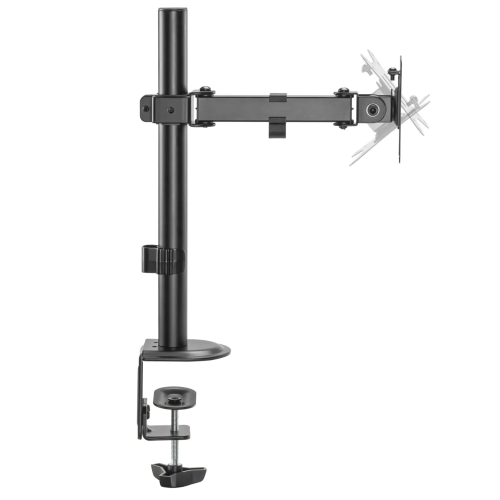 AnthroDesk Single Monitor Arm Mount with Fully Adjustable Tilt / Swivel / Rotate Ability for Screens up to 27"